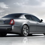 Silver-Maserati-Quattroporte-Rear