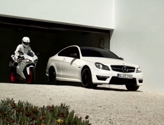 C63-AMG-Coupe-Ducati-848-Promotional-Video