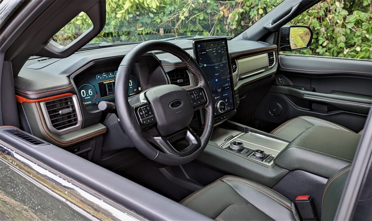 Looking inside the front of Ford Expedition